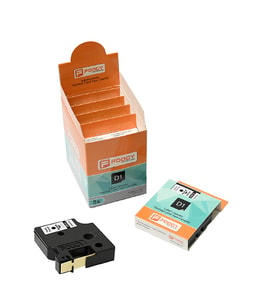 Foogy Dymo D1 Muadili Etiket Kagıt Beyaz - 12 mm x 7 mt - 45421 - Eko Paket 5 li