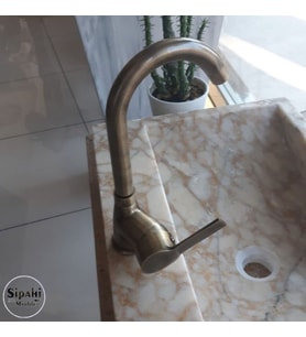 Sipahi Marble Eskitme Kısa Boru Eviye Bataryası
