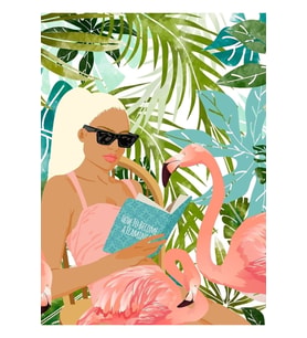 Nasıl Flamingo Olunur #illustration Tablo Ahşap Poster Dekoratif