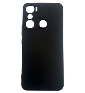 Infinix Hot 20i Ruber Case Yumusak Slikon Kilif (Siyah)