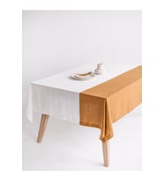 Renk Blok Masa Örtüsü Kahverengi 150x180 cm
