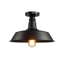 Rys Retro Dekoratif Siyah Metal Tavan Plofyoner Avize