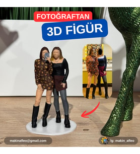 MakinaFleo Kişiye Özel 3D Arkadaşlar Figür (20cm)