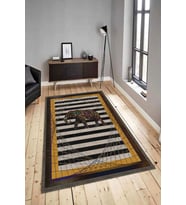 Dijital Baskılı Yıkanabilir Kaymaz Modern Renkli Salon Halısı Mutfak Halısı Yolluk ND-HY-1269 (Sarı)