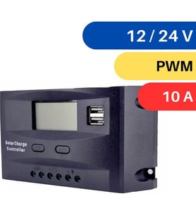 Lexron 10A Pwm Şarj Kontrol Cihazı (Siyah)