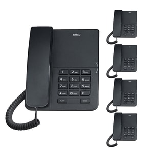 Karel TM140 Analog Masaüstü Kablolu Telefon 5'li Fırsat Paketi Siyah