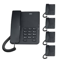 Karel TM140 Analog Masaüstü Kablolu Telefon 5'li Fırsat Paketi Siyah