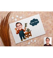 Kasap Karikatürlü Kişiye Özel Puzzle