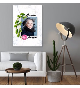 BK Gift Kişiye Özel Fotoğraflı Canım Annem Tasarımlı Kanvas Tablo-22