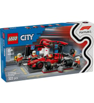 LEGO City 60443 F1 Pit Stop and Pit Crew with Ferrari Car