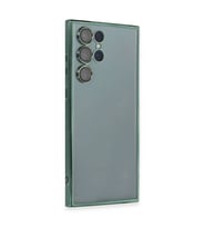 Samsung Galaxy S22 Ultra Kılıf Razer Lensli Silikon - Yeşil