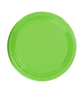 Tabak plastik yuvarlak 22 cm yeşil pk:25-