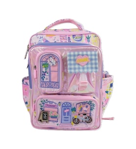 CHIMOLA MY HOUSE BLOOMING CATS SIRT ÇANTASI 16" PEMBE (K)