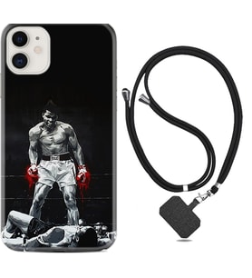 Apple iPhone 11 12 13 Mini Kılıf Boyun Askılı Silikon Moon Baloon 1369