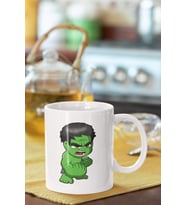 Beyaz Hulk Baskılı Porselen Kupa