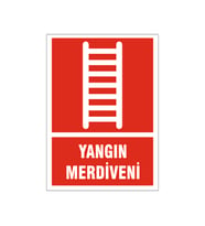 Yangın merdiveni, isg uyarı levhası
