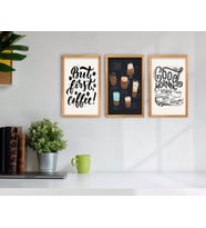 BK Home Coffee Tasarımlı Dekoratif 3’lü Retro Ahşap Tablo-7