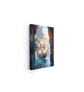Dikey Kanvas Tablo Salon Duvar Tablosu Büyük Yelkenli Yeni Ev Hediyesi Ofis Tablosu