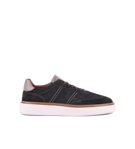 Shoetyle - Hakiki Süet Deri Antrasit Gri Renk Bağcıklı Günlük Erkek Ayakkabı - 250-3001