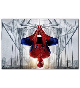 Cakatabloo Ters Asılı Duran Spider Man MDF Tablo