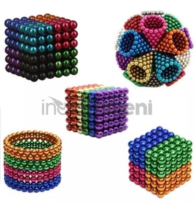 Northcity Renkli Neocube Mıknatıs - 216 Parça 5mm Neodyum Manyetik Küre