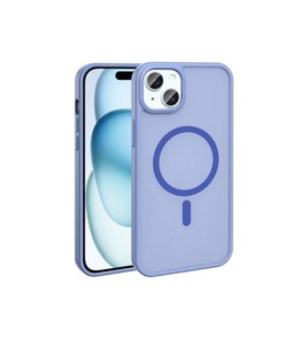 Apple iPhone 14 Plus Uyumlu Kılıf M-safe Şarj Özellikli Mat Arka Yüzey Zore Sio Kapak (Lila)