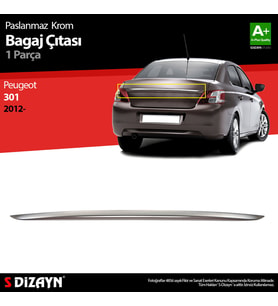 Peugeot 301 Krom Bagaj Çıtası 2012-2017