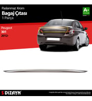 Peugeot 301 Krom Bagaj Çıtası 2012-2017