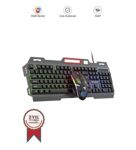 Torima TMK-06 Siyah Gaming Rgb Işıklı Kablolu Q Klavye ve Mouse Seti