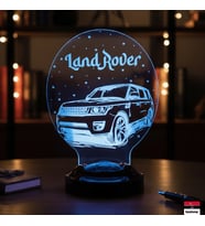 Land Rover Temalı 3D LED Lamba  Arazi Aracı Tutkunlarına Özel Hediye - LoveLamp