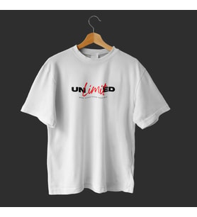 White Red Simple Unlimited T Shirt (Beyaz)