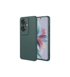 Oppo Reno 11F Kılıf First Silikon - Koyu Yeşil