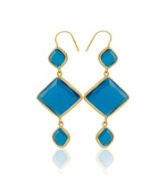 Kadir Jewellery 22 Ayar Altın Kaplama Kadın Sallantılı Küpe -El İşçiliği Ve Hipoalerjenik Küpe