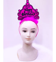 Nessiworld Happy Birthday Neon Fuşya Renk Doğum Günü Tacı 24x15 cm