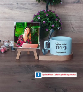 Teyzeye Doğum Günü Hediyesi Fotoğraflı Dekoratif Taş, Kupa Bardak Beyaz Hediye (Model 8)