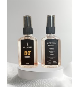 ASLI KALIT El Yapımı 80° Kolonya Aloe Vera Herbal 50ML
