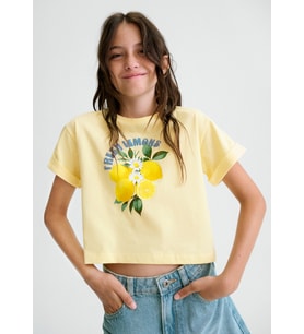 Mayoral Kız Çocuk Baskılı Tshirt Sarı