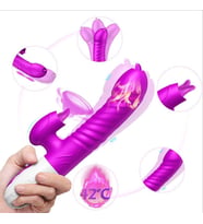 ETSMagaza USB Şarjlı 7 Dil ve Titreşim Uyarım Fonksiyonlu Isıtmalı Teknolojik Vibratör
