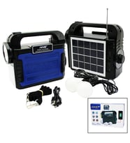 3IN1 - Solar 2İN1 El Feneri - Radyo - MP3 Bluetooth - Usb/ Tf Port - 2 Parça Ampul Kablolu - Powerbank