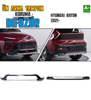 S-Dizayn Hyundai Bayon Ön ve Arka Tampon Koruma Difüzör Seti 2021 Üzeri A+ Kalite (Karışık)