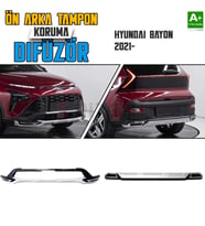 Hyundai Bayon Ön ve Arka Tampon Koruma Difüzör Seti 2021 Üzeri A+ Kalite