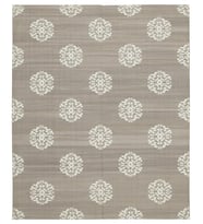 Gri Kilim Geometrik Desenli Modern Stil Pamuk El Dokuma Salon ve Yatak Odası İçin