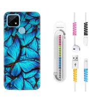Realme C11 C21 C21Y C25Y C11 2021 Kılıf Kablo Koruma Spiral Silikon Owl 1351