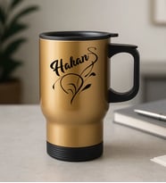 BK Gift Kişiye Özel İsimli Kulplu Çelik Bardak Termos Mug 450ml-2, Sevgiliye Hediye, Arkadaşa Hediye, Eşe Hediye