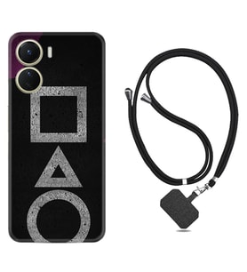 Vivo Y16 Kılıf Silikon Boyun Askılı İpli Desenli Silikon Game Begin 1799