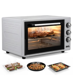 Akel AF930L 45 lt Gri Midi Fırın, İç aydınlatmalı, Zaman Ayarlı, Izgara ve Fırın, 2 Tepsi 1 Tel Izgara