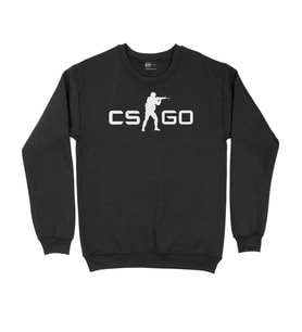 CS GO Logo Siyah Sweatshirt