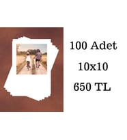 POLOROİD FOTOĞRAF BASKISI 100 ADET (10*10)