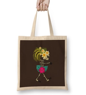 Bones And Botany Gift Lover Bez Çanta Uzun Saplı