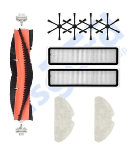 Dreame D10S, D10S PRO, D9 MAX GEN2 Uyumlu 1 Ana Fırça 4 Yan Fırça 2 Filtre 2 Mop PKT-iasgf0000243